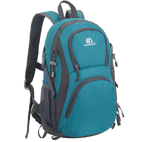 20 litre hiking backpack in Oxford cloth with air pillow belt, shown in multiple colour options.