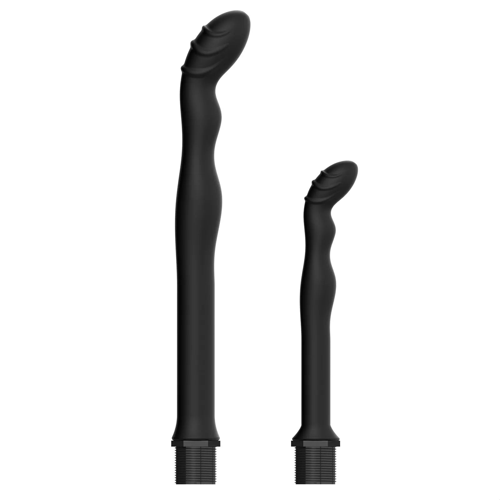 Black silicone hosepipe flusher enema device for colon cleansing