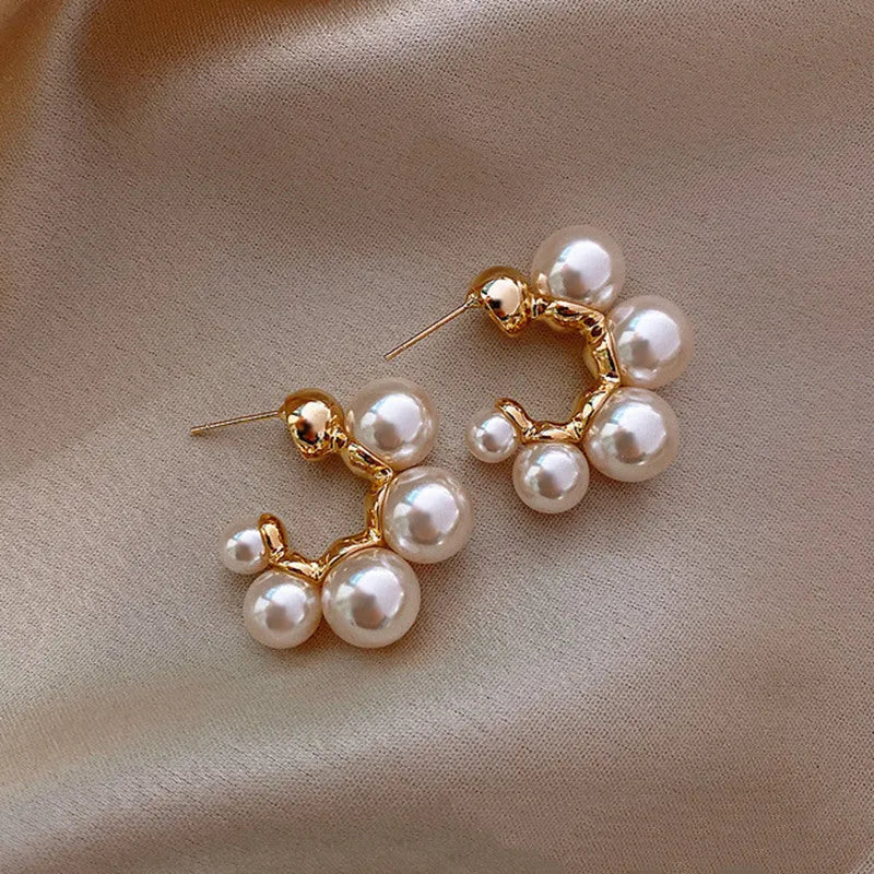 Red bell charm drop earrings for women with alloy construction