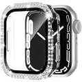 Apple Watch case with Double Diamond glass and privacy screen in rose gold colour for a 44mm model.