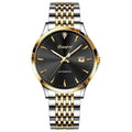 Men's stainless steel automatic watch with simple dial design in various colour options