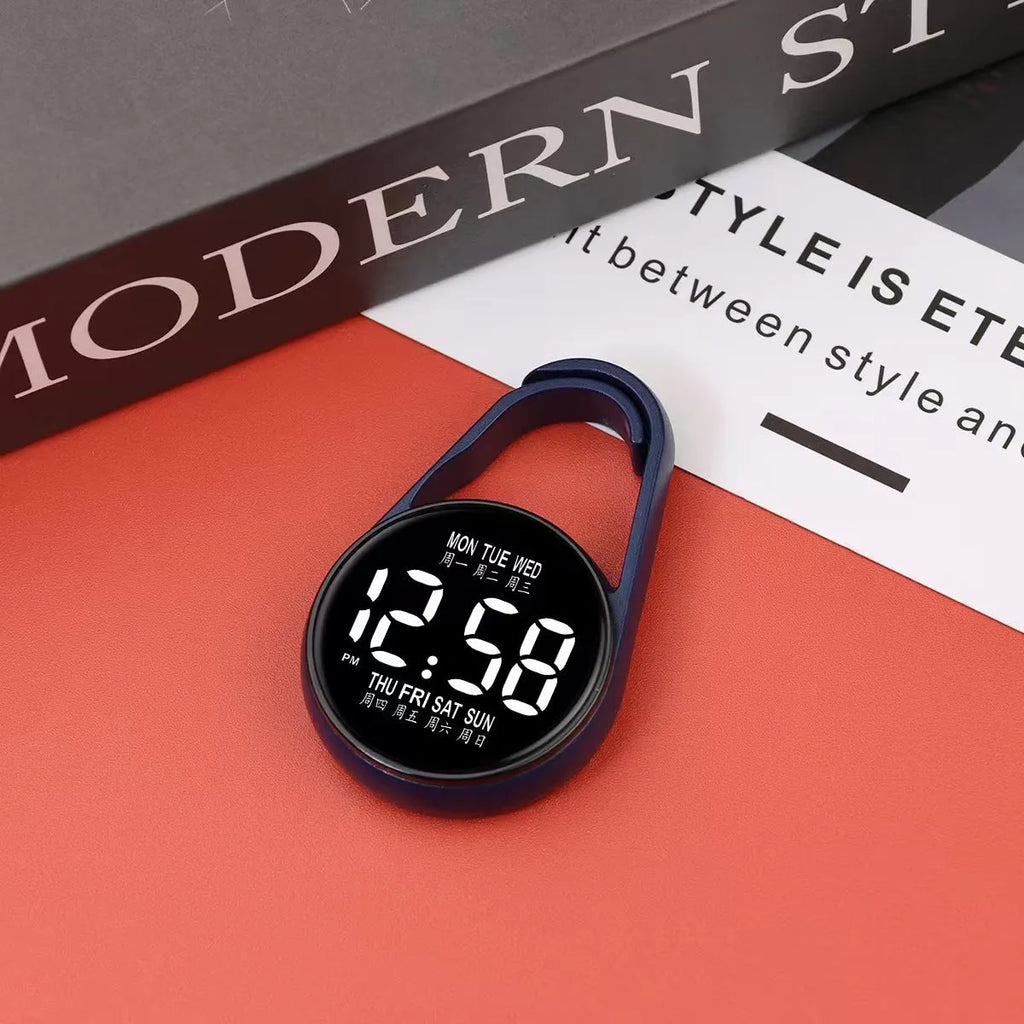 LED digital electronic watch with luminous display in multiple colour options on plastic strap