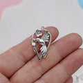 Alloy magpie pendant with electroplated finish for DIY jewellery projects