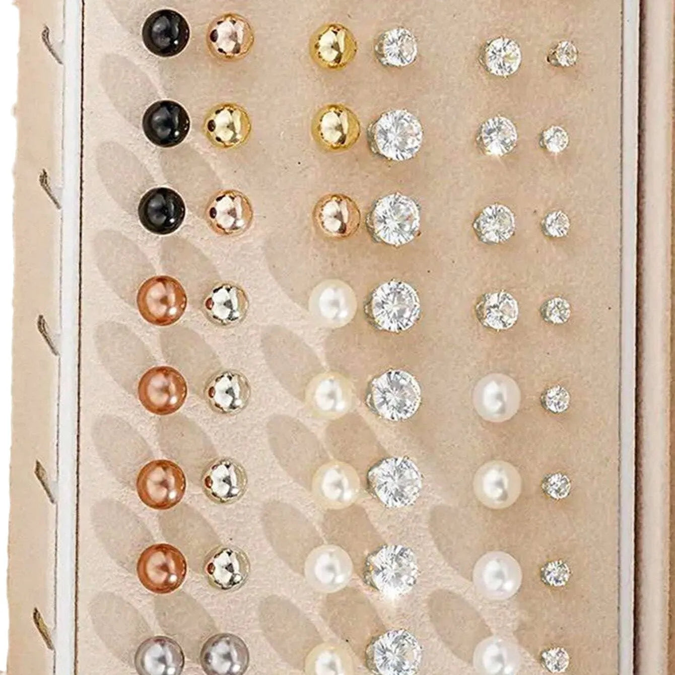 108-piece geometric alloy earring combination set with electroplated gold and yellow finishes