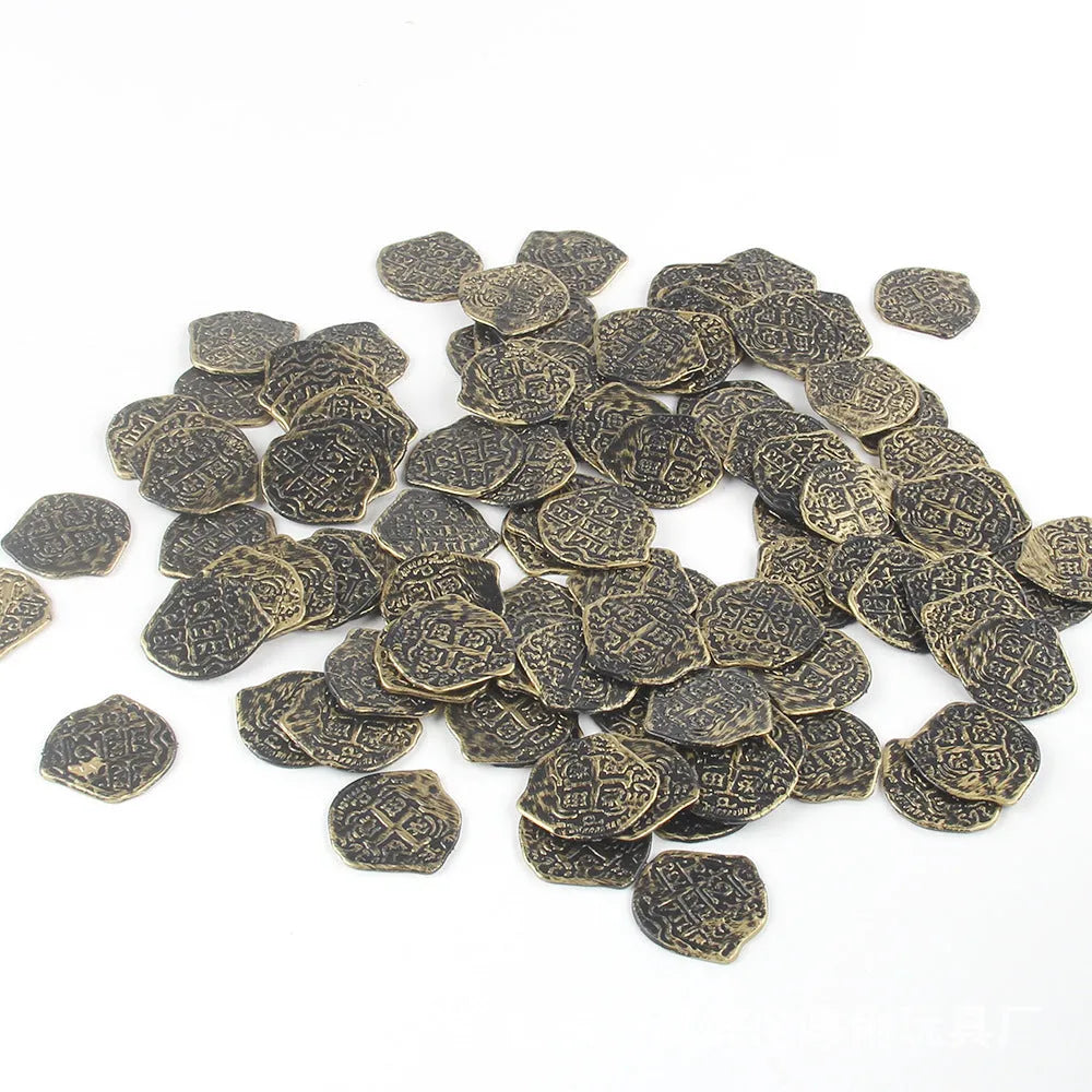 Doli reproduction Roman coins in bronze, gold, and silver electroplated finishes on plastic
