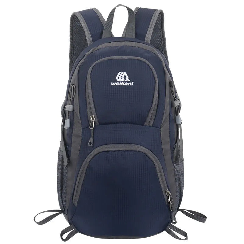 20 litre hiking backpack in Oxford cloth with air pillow belt, shown in multiple colour options.