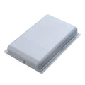 Adhesive under-table plastic storage drawer with covered design and grid pattern organisation in solid colours