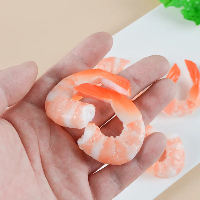 PVC injection moulded shrimp keychain with modern design measuring 1.5cm thick