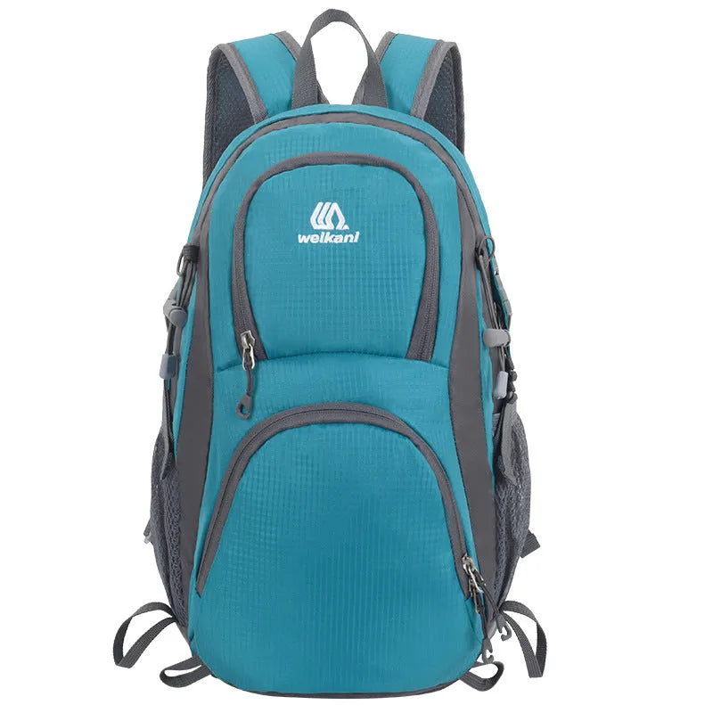 20 litre hiking backpack in Oxford cloth with air pillow belt, shown in multiple colour options.