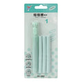 Push type automatic children's eraser in blue, green, pink or purple colours measuring 12x8cm