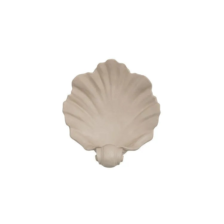 White resin simulation shell fruit plate ornament for light luxury table decoration.