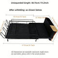 Retractable kitchen dish drying rack for cutlery and cups