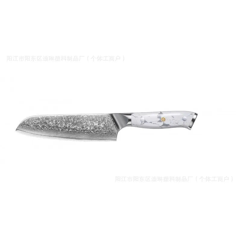 Damascus pattern VG10 steel combined chef knife with 21cm blade and 11cm handle