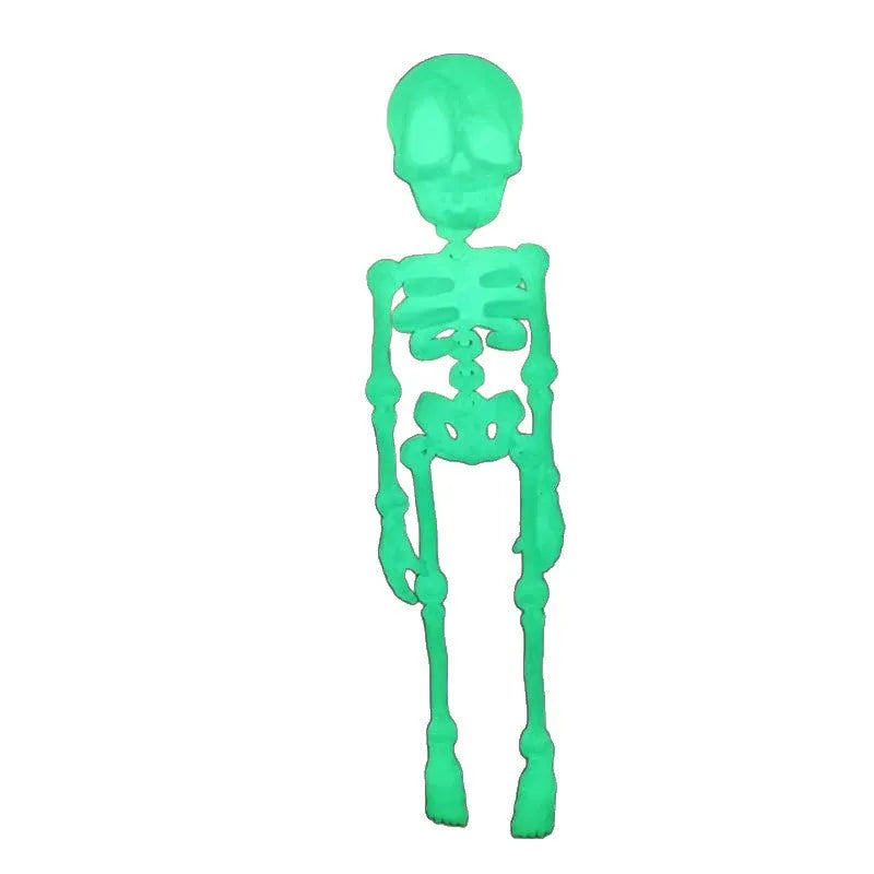 3D printed skull refrigerator magnet showing dimensional details and 18cm height proportions