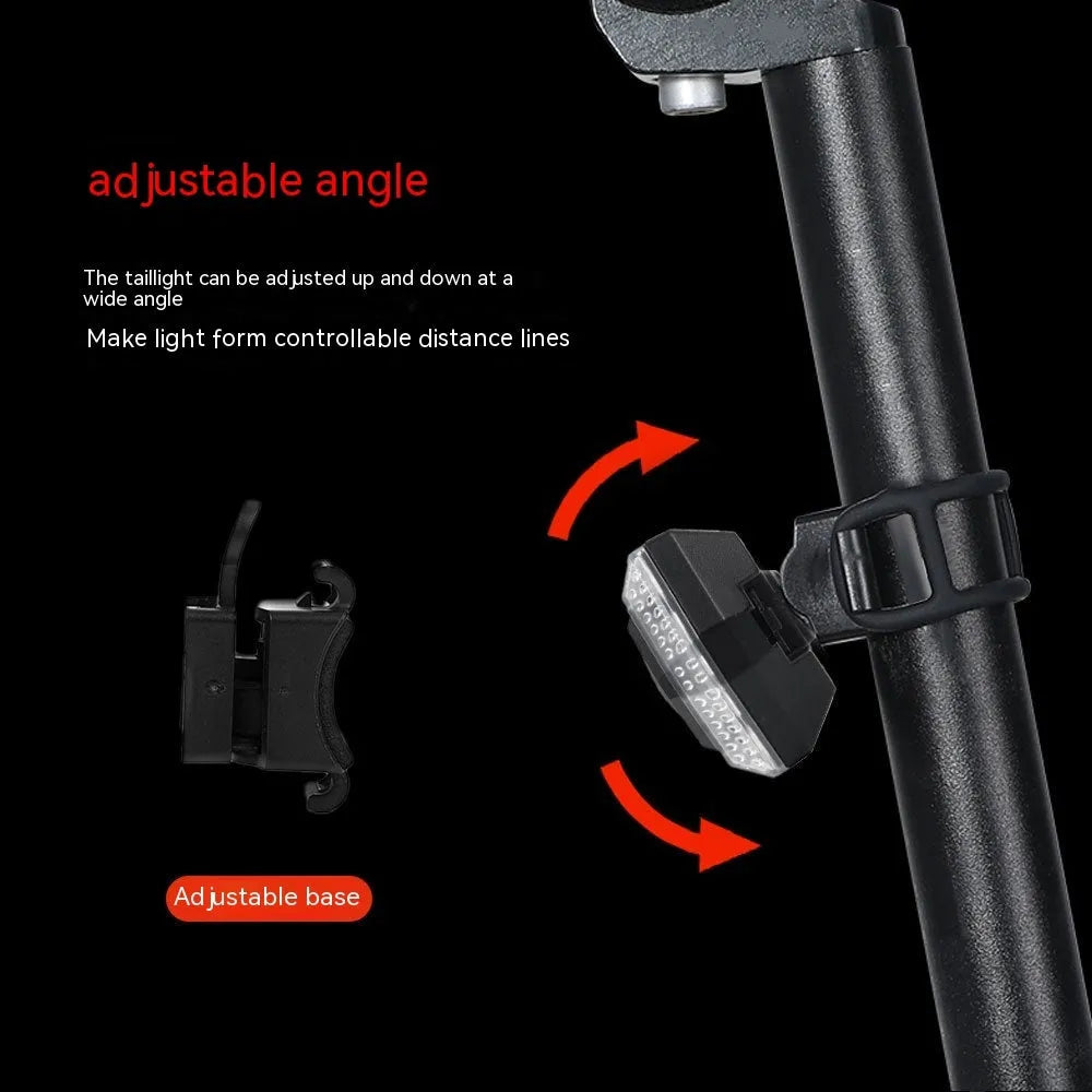 Black wireless remote control motorbike taillight with USB charging port