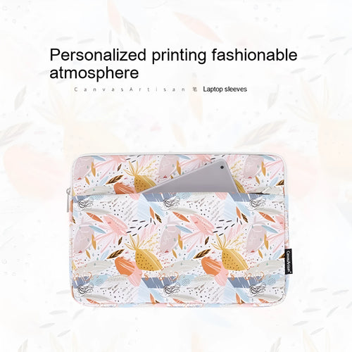 White waterproof PU leather laptop inner sleeve for 14 inch computers on a plain background.