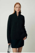 Women's loose lapels wool bandage dress in black or mountain rain grey for autumn and winter wear