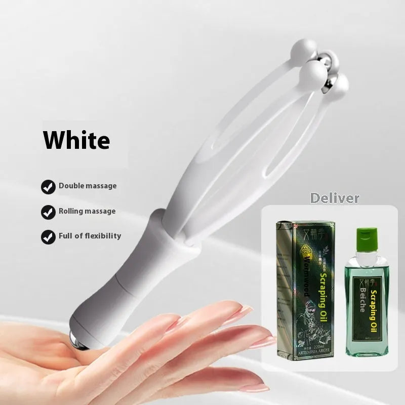 Blue and white steel ball finger massager with PP construction for hand joint pressure therapy