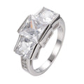 Geometric copper electroplated women's ring in multiple colour options showing sizes 6-10