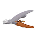 Yellow LED pet nail trimmer with magnifying glass and hardened steel blades for cat and dog grooming