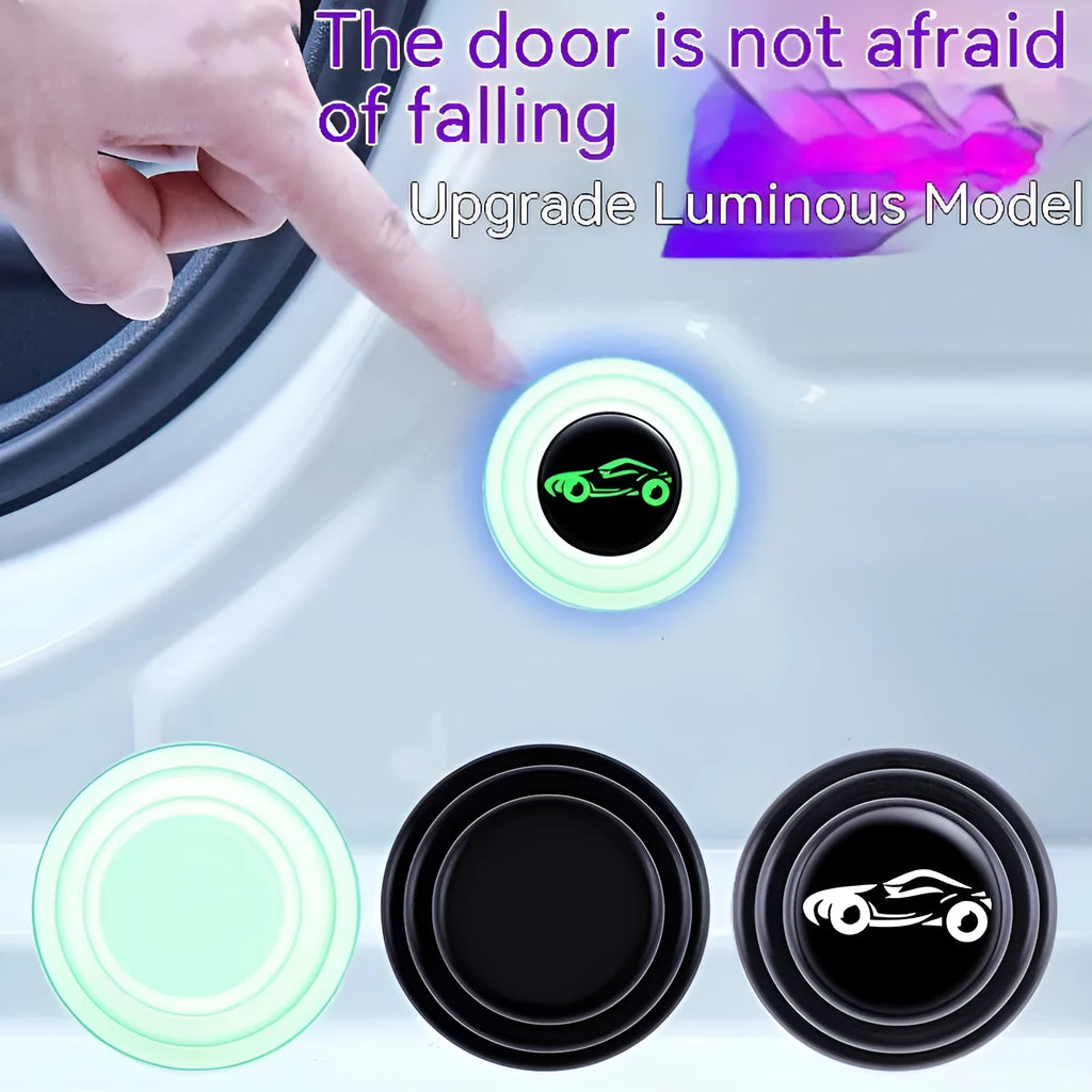 Silicone car door shock absorber pad in black and luminous colours, 20mm size