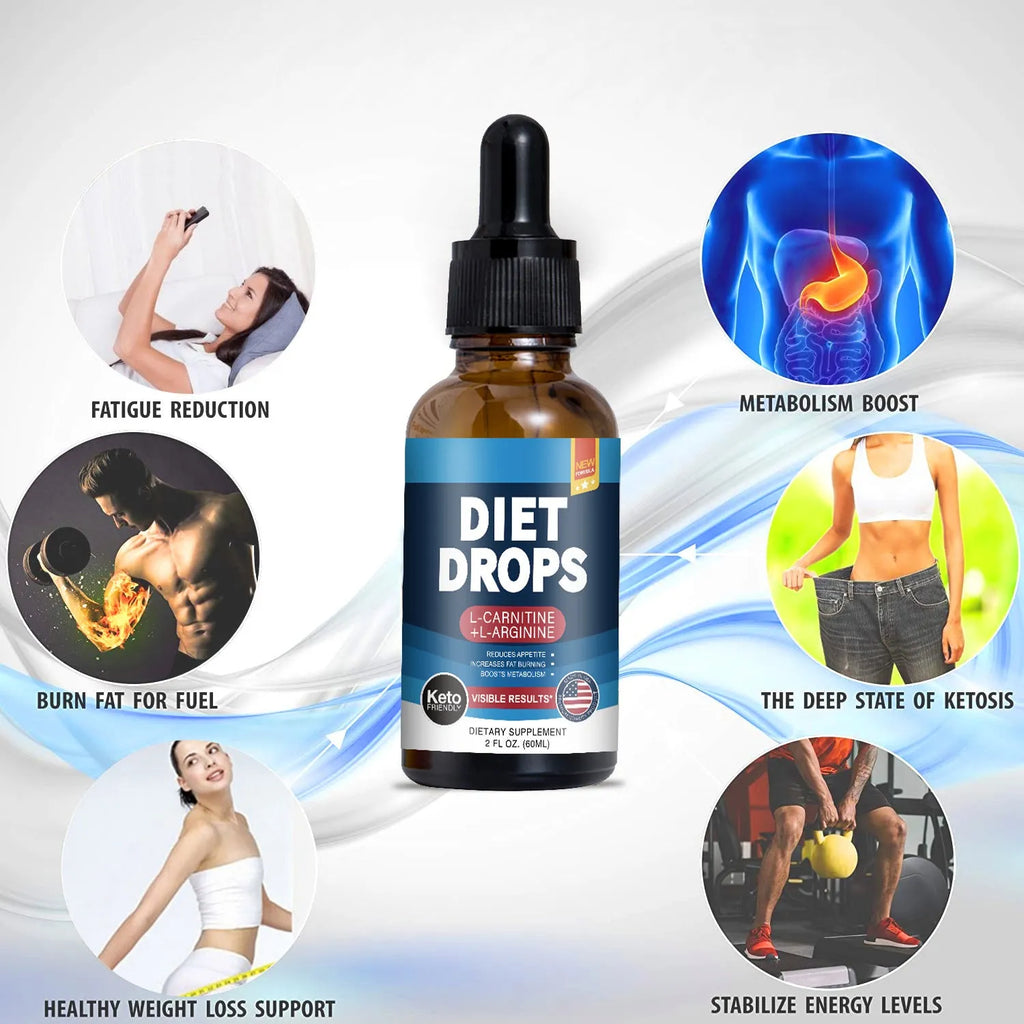 60ml bottle of ketone drops liquid dietary supplement requiring refrigeration storage