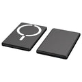 Ultra-thin magnetic power bank in black, dark grey, silver, or violet with alloy shell