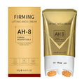 Neck cream tube with roller applicator measuring 8.8x3.5x16.5cm containing 120g wrinkle treatment product