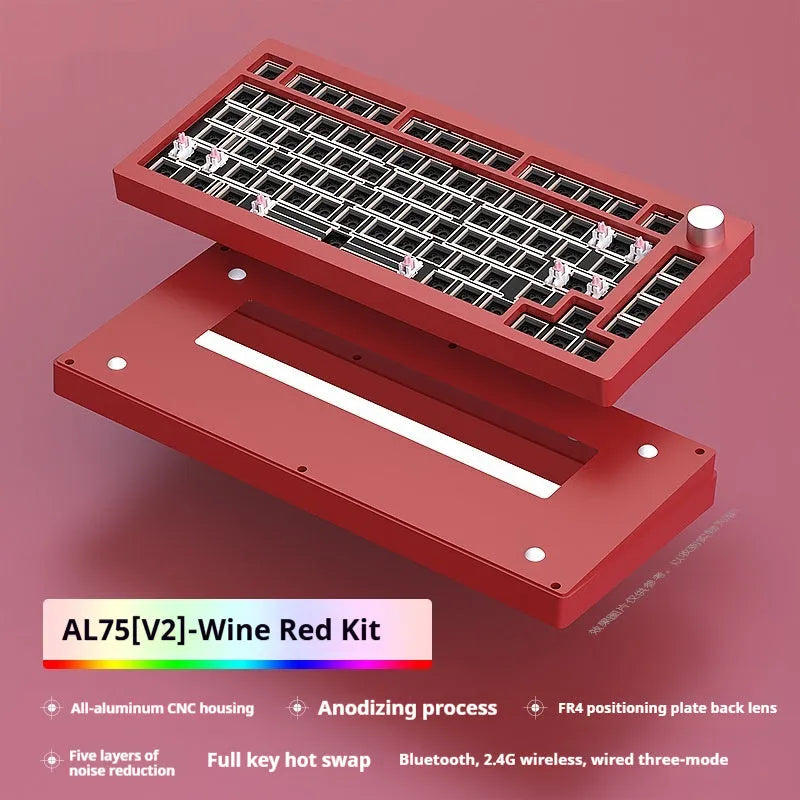 Heiji Snake aluminium mechanical keyboard kit with key puller and switch puller on a desk