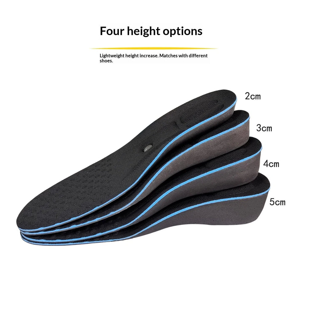 Magnetic massage EVA cushioned height-increasing insoles in 2cm, 3cm, 4cm, 5cm for unisex sports and leisure