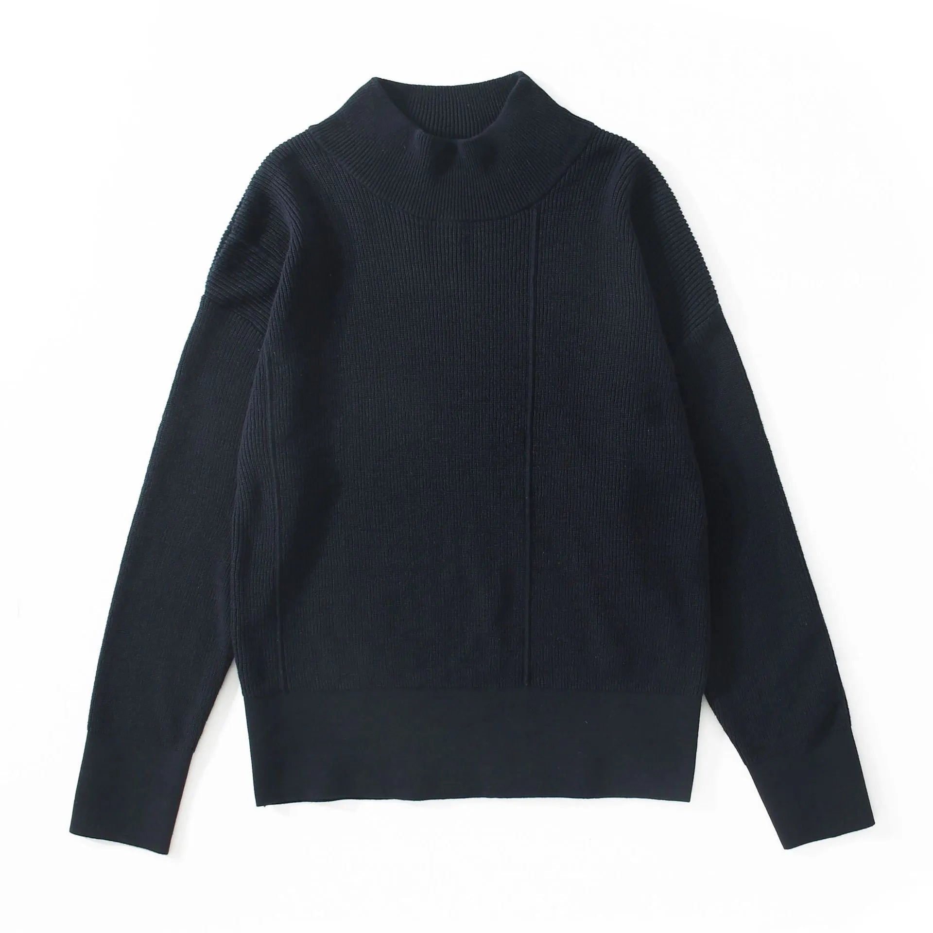 Men's loose fit cotton sweater in grey, round neck, long sleeves, casual style
