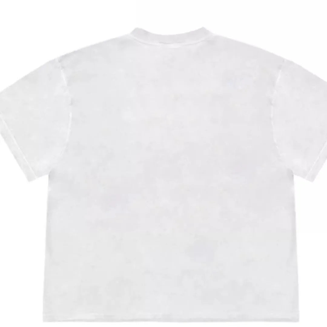 Blueberry patchwork design short sleeve T-shirt in ice oxygen cotton fabric with round neck