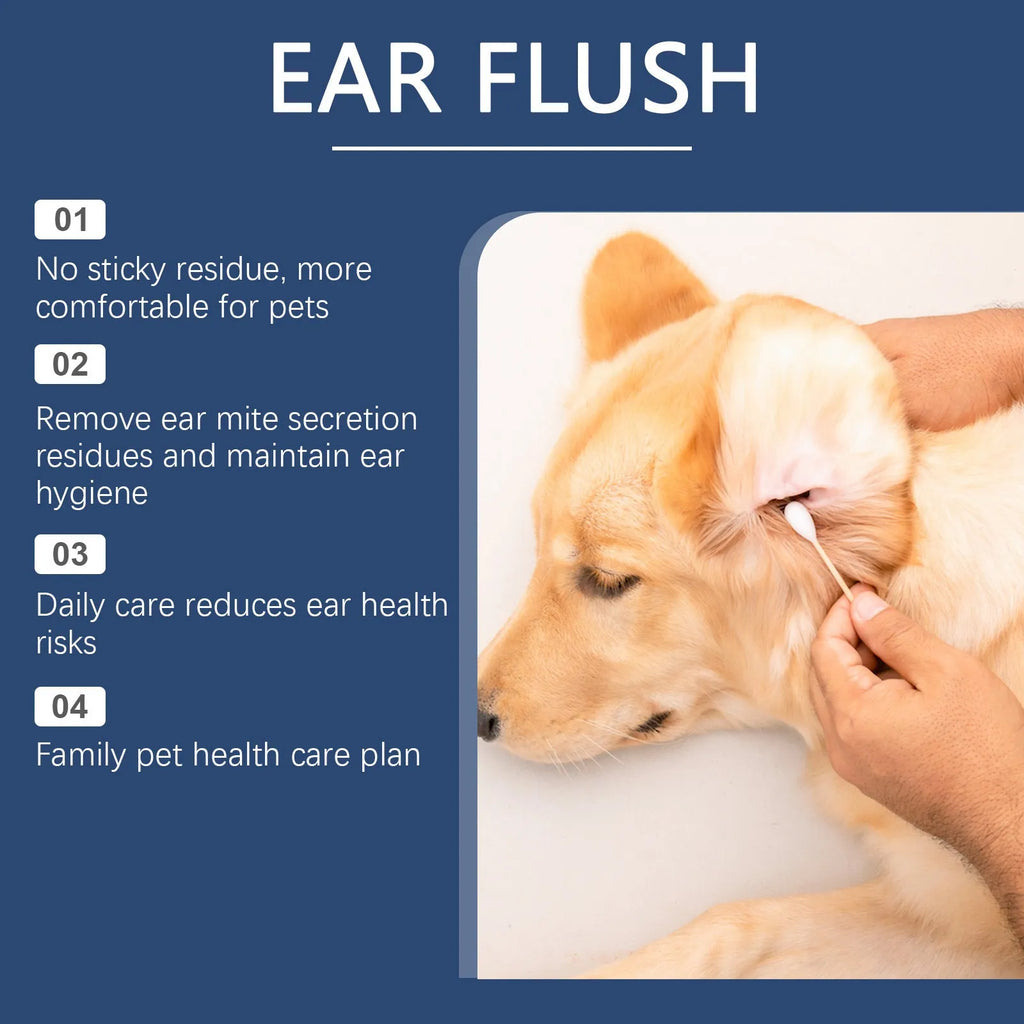 100ml bottle of dog and cat ear cleaner for gentle earwax removal