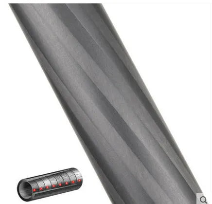 Black carbon fibre camera monopod extended to show six telescoping sections