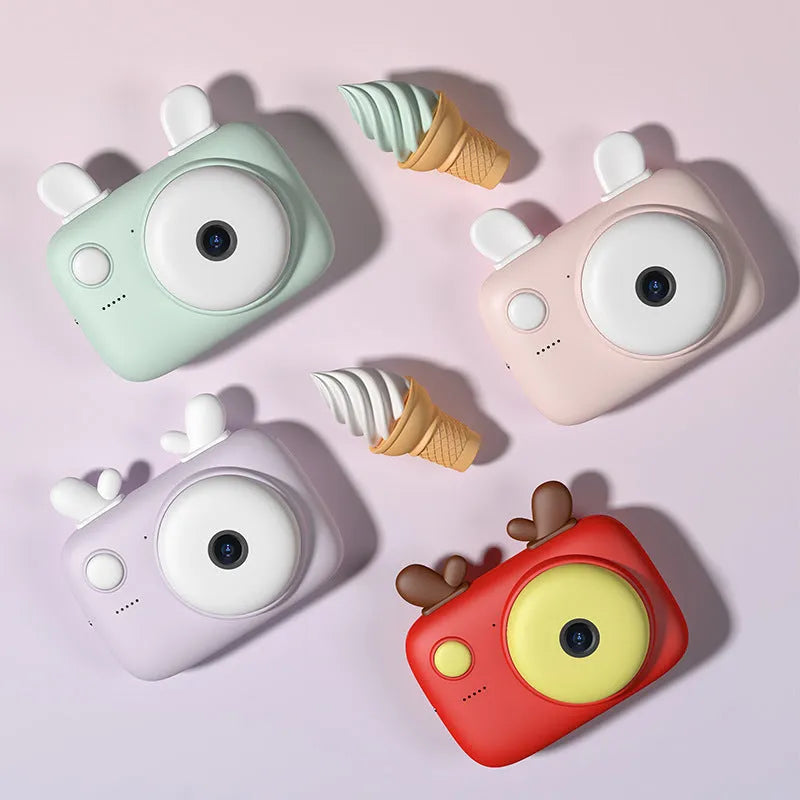 A2 kids digital camera in macaron design with 2.4 inch screen and dual cameras