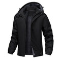 Men's plus size waterproof hooded coat in polyester, available in four colours and sizes L to 7XL