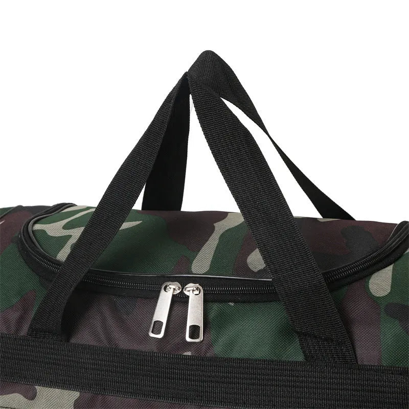 Camouflage pattern waterproof luggage bag with below 20L capacity and polyester lining
