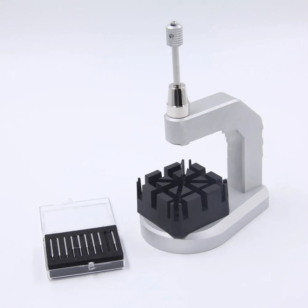 Silver multi-purpose press strap removal tool for watch and jewellery repair with 0.50-1.60mm blade