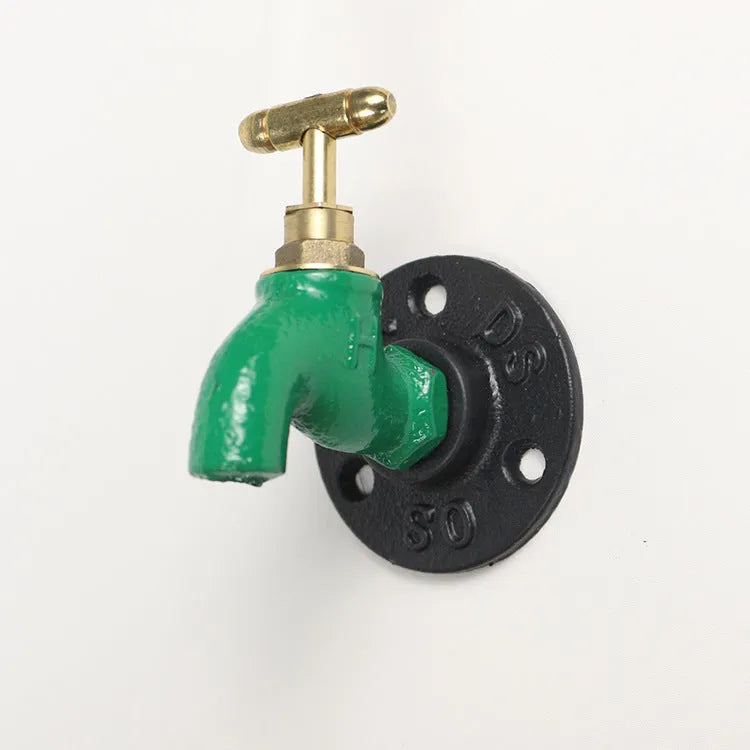 Water pipe style metal towel rack wall hook with polished finish in three colour options