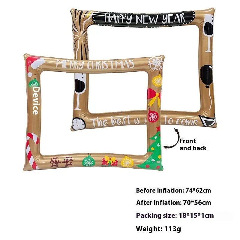 Christmas inflatable photo frame prop made from PVC material