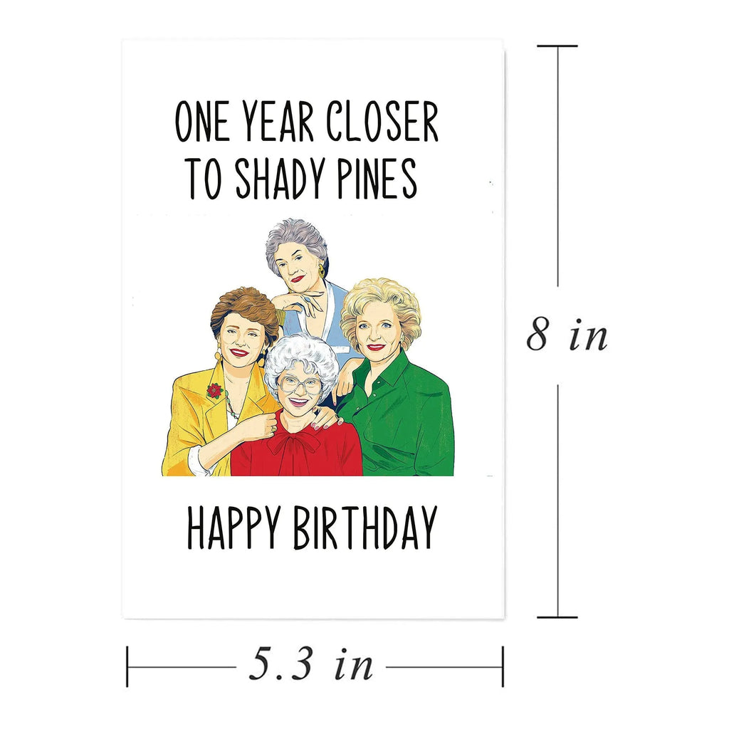 Simple modern birthday greeting card with a choice of coloured envelopes in two sizes.