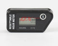 Black waterproof electronic timer with LCD display for vehicle and machinery maintenance