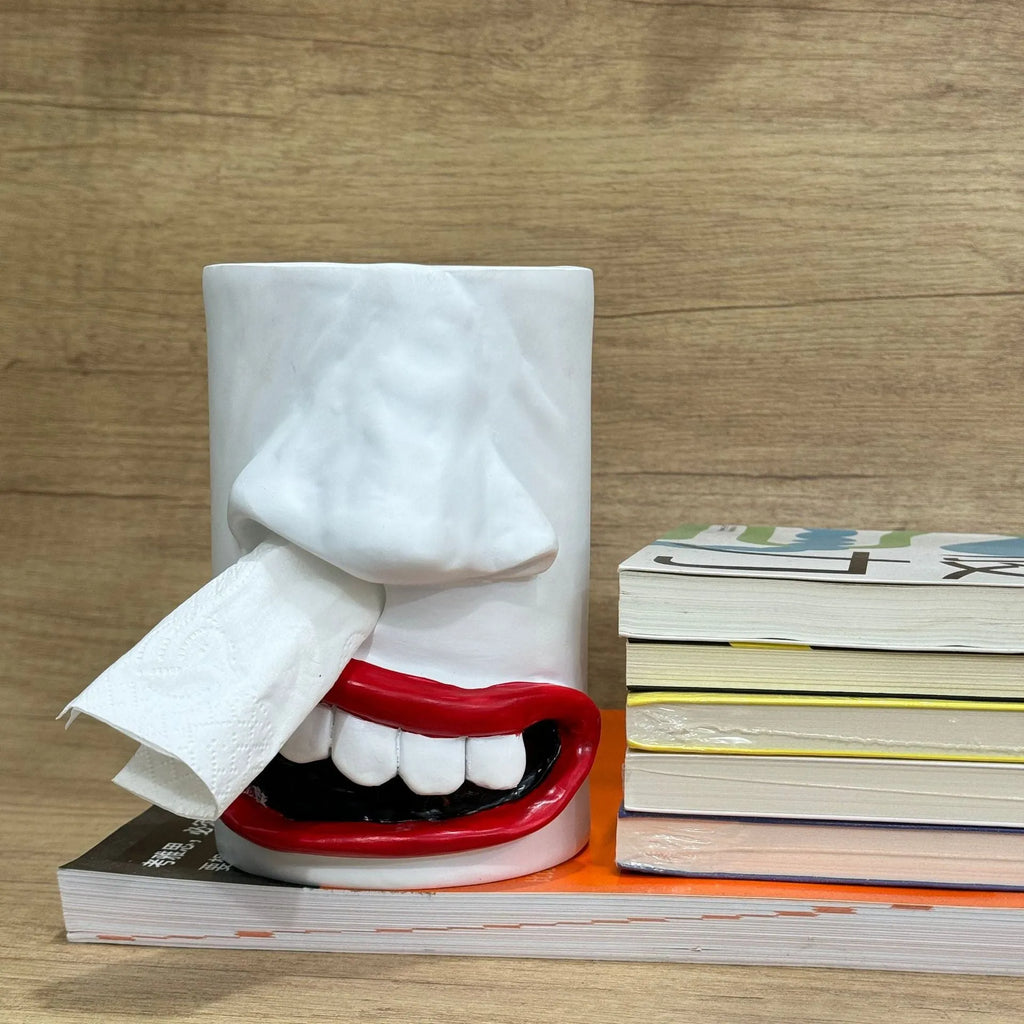 Colourful resin tissue box cover with American style decoration on desk
