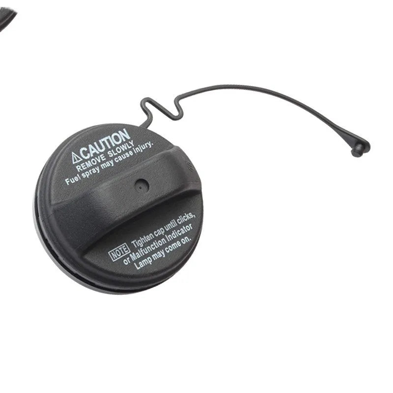 Black snap-type replacement fuel tank cap for Toyota vehicles