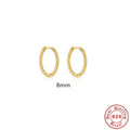 S925 sterling silver twisted string round hoop earrings in gold or platinum finish.