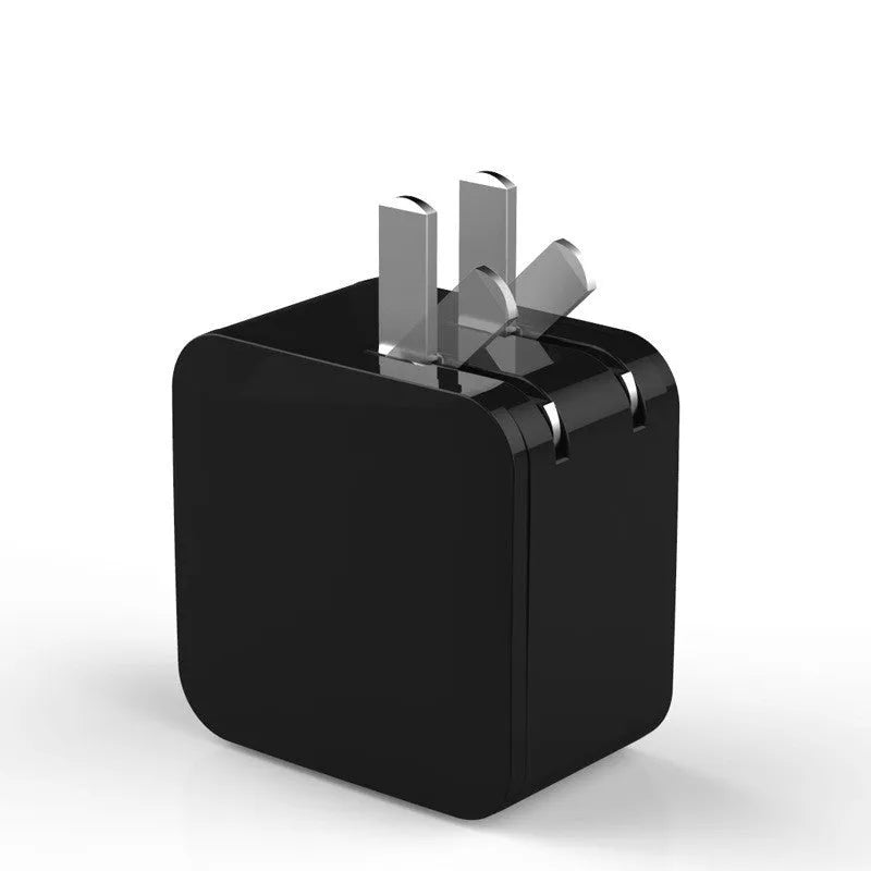 5V2.4A dual USB fast travel charger with digital display in black, white, or red colour options