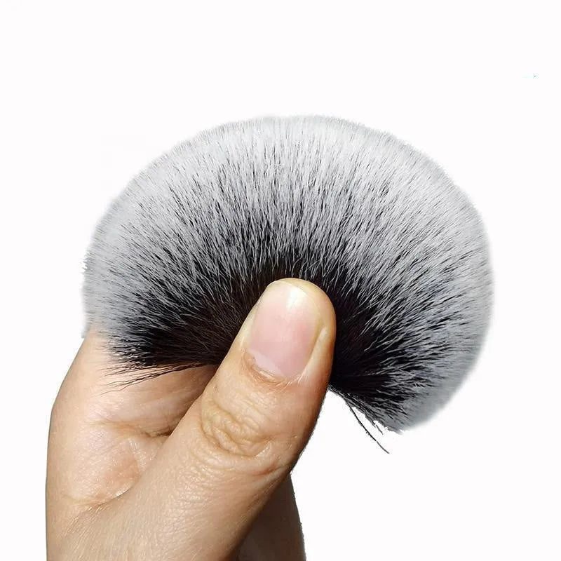 Black car detailing brush with PP handle and pig hair bristles shown in two sizes