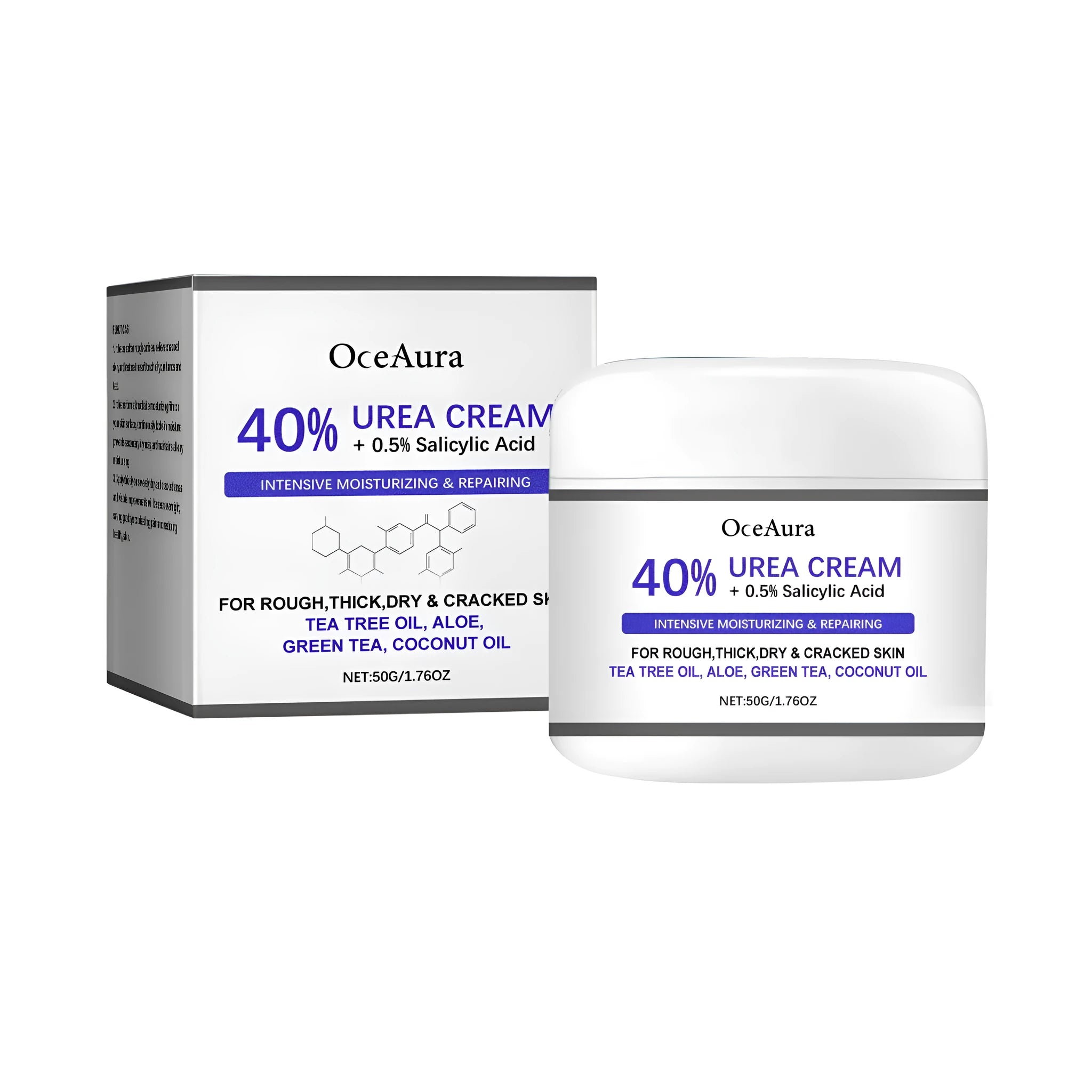 50g tube of anti-cracking hand and foot cream with urea and tea tree oil.