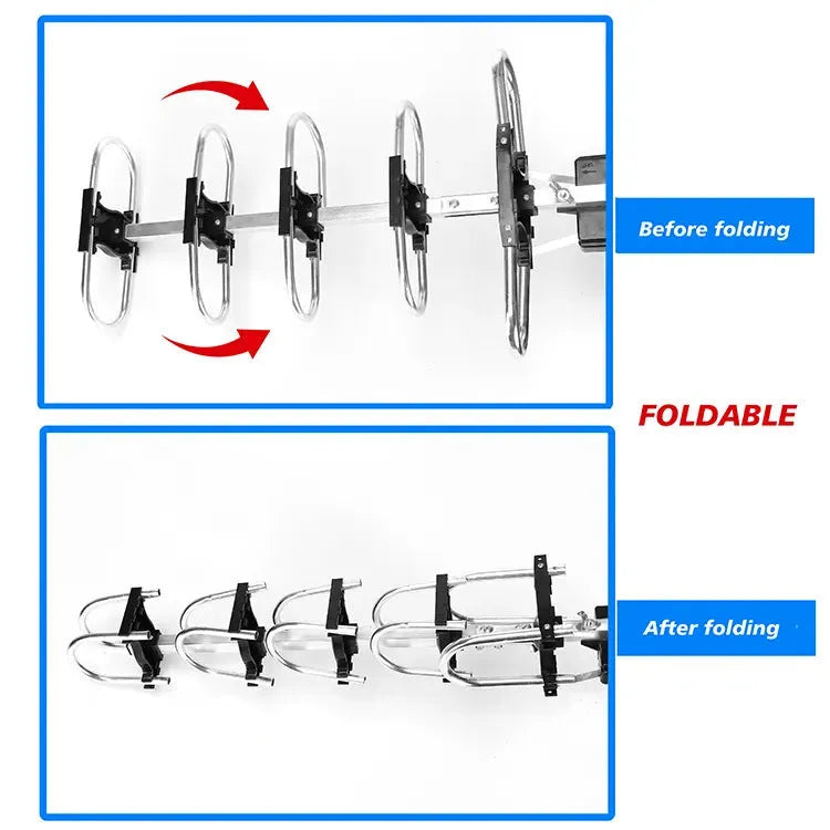 GR-1002 outdoor rotatable digital television antenna with high gain for UK frequencies