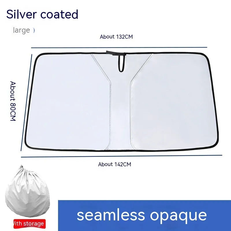 Car double ring front shield sun protection with titanium silver coating and NC fabric construction